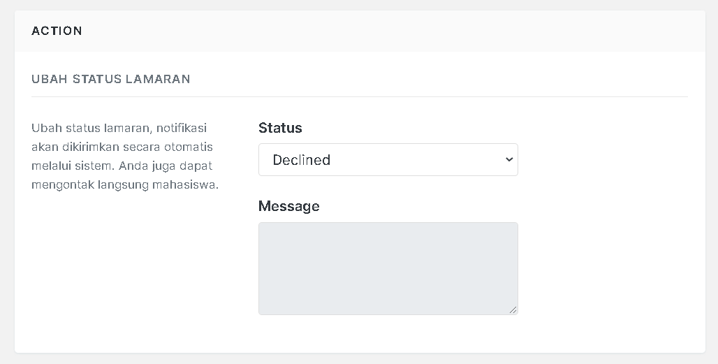 Login form on initial page