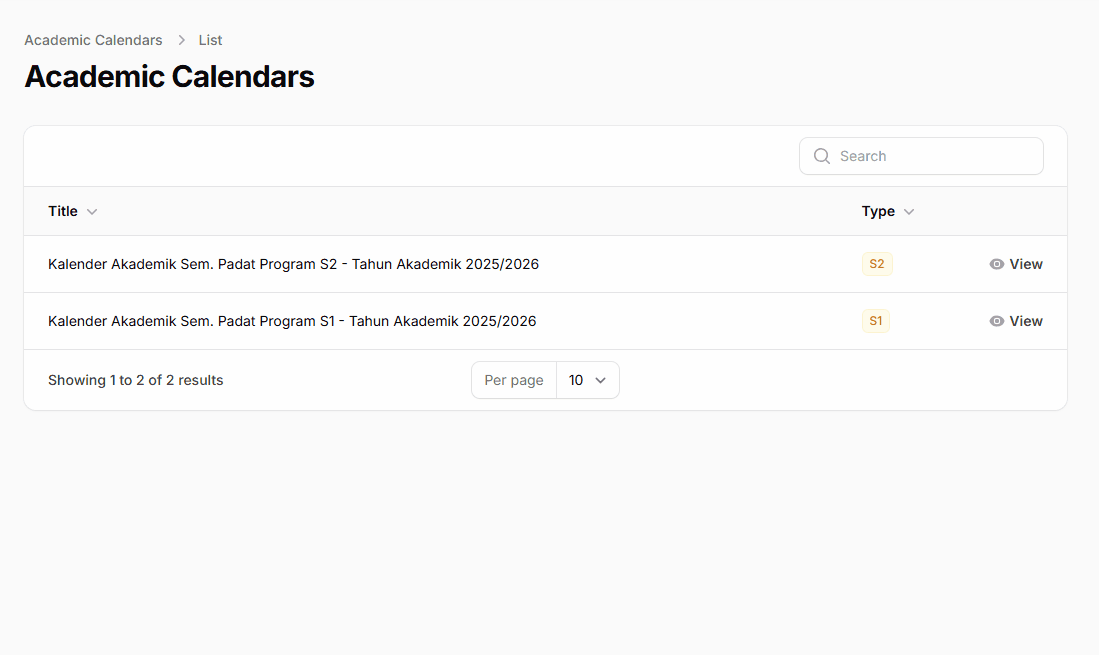 calendar